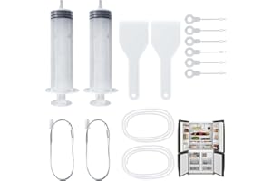 PENCHUAN 14 Stück Kühlschrank Reinigungsset, Kühlschrank Abfluss Reinigung mit Bürste, 1.2 M Schlauch, Spritze und Enteisungsschaufel,Kühlschrank Abflussloch Reinigungsset für Kühlschränke und Küchen