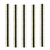 SODIAL(R) 2.45mm Pitch 40 Position Single Row Round Male Pin Header 5 Pcs