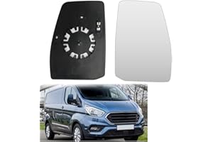 Kamanan Verre de rétroviseur, rétroviseur droit de rechange chauffant, Miroir extérieur pour F-ord Transit Custom 2013-2019 (Droite)