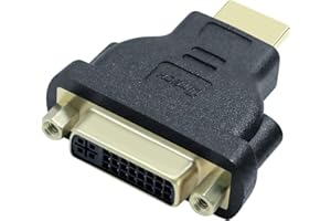 Adaptador DTECH DVI hembra a HDMI macho Convertidor bidireccional DVI-I de 24+5 puertos