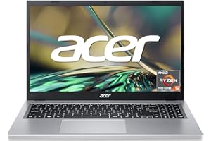 ‎ACER Acer Aspire 3 (A315-24P-R9JA) Laptop | 15.6 FHD Display | AMD Ryzen 5 7520U | 16GB RAM | 512GB SSD | AMD Radeon Graphics | Windows 11 | QWERTZ Keyboard | Silver