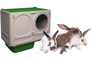 Motisi Zootecnici Nido Conigli Universale in plastica, con Doppio Fondo Estraibile e Coperchio con Funzione Anche di Chiusura Foro entrata