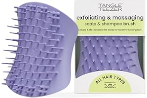 Tangle Teezer The Scalp Exfoliator & Massager - Perfect for Hair Treatment & Scalp Detox - Removes Dirt & Dead Skin Cells - Use in Shower or with Hair Oil - Lavender Lite