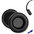 Crysendo Headphone Cushion Compatible with Boat Basshead 900 Ear Cushions | Replacement Headphones Ear Pad Covers Protein Leather & Memory Foam (Black)