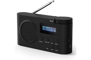 i-box DAB Radio Portable, DAB Plus/DAB Radio, FM Radio, Small Radio, Digital Radio Mains Powered or Battery, Dynamic Range Control (DRC), USB Port, Sleep Timer