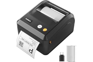 Inateck 4 x 6 trådlös mobil termisk etikettskrivare - för fraktpaket och småföretag hemma, kompatibel med iOS, Android, Windows, för DHL, UPS, svart, PR50
