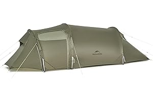 Naturehike Opalus Tente Tunnel 2/3 Personnes Familiale Spacieuse et Légère avec Auvent Sac à Dos 4 Saisons pour Le Camping Backpacking Outdoor