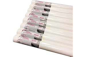 YOL Pack of 8 Lining Wallpaper Paste The Wall paintable Easy to Hang Plain PVC Free