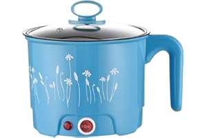 Folpus Olla eléctrica para cocinar Ramen, Olla eléctrica, electrodomésticos de Cocina para Sopa, Azul