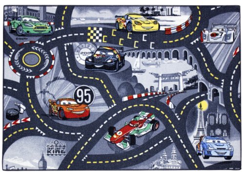 Associated Weavers 612815 Tapis de sol Disney Cars Gris 95 x 133 cm