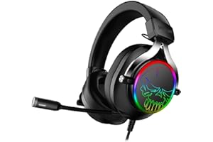 SPIRIT OF GAMER – XPERT H600 - Casque Gaming USB PC Son 7.1 Virtual Surround - LED RGB - Noir - Micro à reduction de bruit- Structure Aluminium – Compatible PS5 / XBOX X / PS4 / XBOX ONE