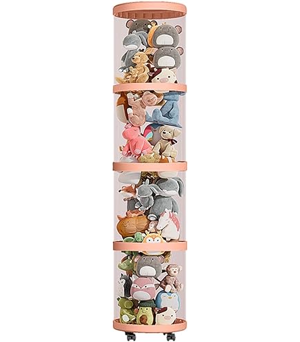 Peakjune Kuscheltier‑Aufbewahrungsröhre Mit Rädern – Stapelbar, Transparent, 105/135/165 Cm Hoch