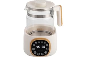 WEIGR Babyflaschenwärmer Tragbar - Elektrischer Flaschenzubereiter 1.3L mit Warmhaltefunktion, Babymilchwärmer, LED-Anzeige, Präzise Temperaturkontrolle 37-95°C, Ideal für Nachtfütterung