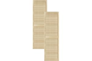 DecoMeister Mobili Porta Lamella Porte Pino Mobili Anteriore Pino Non Trattato Armadio Porta Armadio Aperto Lamelle 494x1700 mm Confezione da 2 pezzi in legno massiccio a venatura naturale