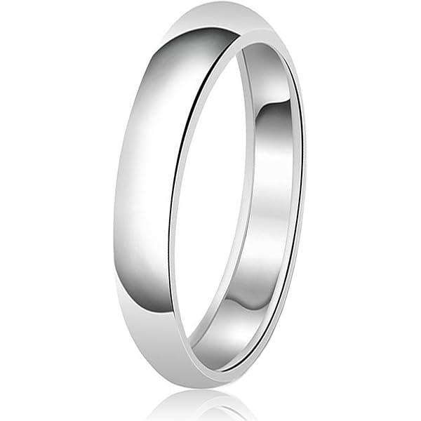 Anello Nuziale A Forma Di D Da 6 Mm In Argento Sterling 925 - Foto 9