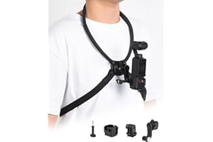 UTEBIT Uchwyt na kark do DJI OSMO Pocket 3, uchwyt na szyję obracany o 360°, z szybkim zapięciem, przyjazny dla skóry silikon