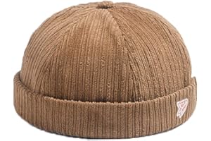 YAMEE Cappellino da Portuale Uomo Donna Cappello da Marinaio Unisex Berretto Docker Brimless Hat cap Dockercap Berretto da Uomo Berretto da Portuale da Uomo Skullcap Taglia Unica Regolabile (56-58cm)