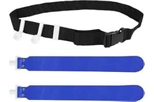 DONGKER Flag Football Belts,PVC Adjustable Football Waist Belt 2 Flags Release Buckle for Youth and Adults Training Equipment