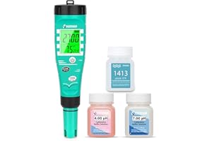 UIUZMAR pH Mètre for Hydroponics Moniteur EC pH Testeur pH PPM Pour Système Hydroponique Mesure Simultanee du pH EC TDS Temperature Pour Installation Dwc Réservoir Hydro, Jardin Aeroponique