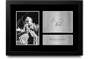 HWC Trading FR A4 Michael Keaton Beetlejuice Cadeaux Imprimé Signé Autographe Photo pour les fans de cinéma - A4 Encadré