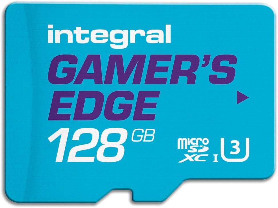 Integral 128GB Gamer's Edge Micro SD Card for the Nintendo Switch - Load & Save Games Fast, Gaming Storage, DLC & Save Data, Quick Memory Card made for Nintendo Switch 1 consoles, Lite, OLED & 4K