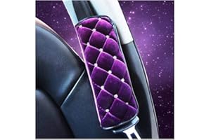 eing 2Pcs Car Seat Belt Shoulder Cover Ultra Soft Plush Safety Seatbelt Pad Universal Size Auto Belt Accessories,Purple