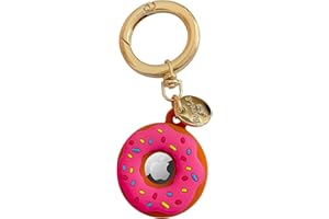 TECHTRIX Airtag Porte Clé | Porte Clef Airtag - Metal Etui Airtag - Etui de Protection for Airtag - Support Airtag Anti-Chute et Anti-Rayures pour Chien, Chat, Enfant, Porte,Rose Rouge