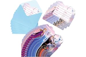 LGQHCE Frrozen Invitations Cards, 30PCS Frrozen Party Invitations Kids Theme Party Invitations Kids Party Invitations Cards and Envelopes Birthday Party Supplies for Boys Girls Birthday Party Decorations