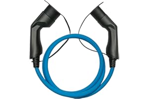 ‎KABELMEISTER Kabelmeister Typ 2 Ladekabel | Kurze 2,5m - blau | 22 kW - für Elektro- und Hybridfahrzeuge - 32A | 3-Phasig | Mode 3 - geeignet für PHEV, BEV & EV