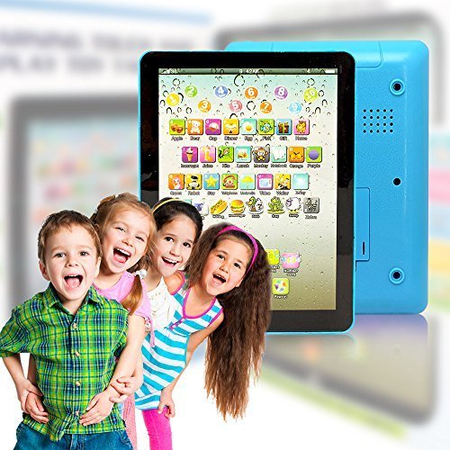Wireless ProÂ® Children's Multimedia Learning Toy Tablet Styled Device with Music Sounds Numbers Letters Words and Phrases 6 Play Modes and 49 Push Buttons Perfect for Babies and Toddlers (Blue) by Wireless ProÂ®