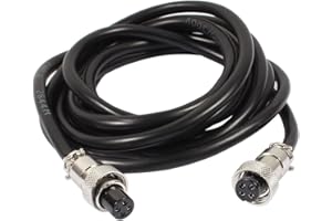 UXCELL Sourcingmap GX12 4 Pins Double Female Head Aviation Socket Connector Electrical Cable 2m