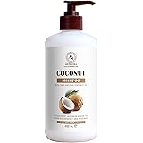 Shampoo Delicato con Olio di Cocco Naturale 100% senza Solfati o Parabeni - Idratante & Volume dei Capelli - Estratti di tè V