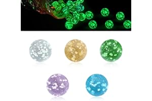 Carreneu 25Mm Leuchtmurmeln Kinder 5 Stück Murmeln Leuchten Im Dunkeln Glasmurmeln Bunt 25mm Murmeln Leuchten Im Dunkeln für Murmelspiel Kinder Marmorbahn-Spiel Heimdekoration