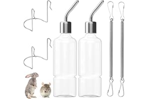 FAMINI Kaninchen Wasser Flaschen Keine Drip Hamster Trinken Waterers Welpen Dispenser Hängende Haustier Wasserflasche für Kaninchen Chinchillas Guinea Schweine 350Ml