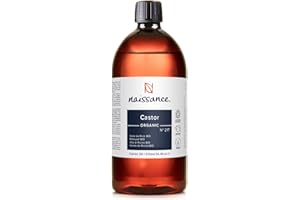 ‎NAISSANCE Naissance Rizinusöl BIO (Nr. 217) 870ml - kaltgepresst, rein, natürlich, BIO zertifiziert, vegan, hexanfrei, gentechnikfrei - pflegt Haare, Wimpern und Augenbrauen