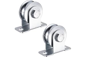 KCNOFNC Polea de acero de 48 mm con 2 rodamientos de bolas, para cable de acero de 10 mm, capacidad de carga de 200 kg, 2 unidades