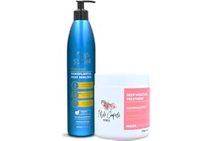 I Belli Capelli Torrano Keratin Kit, Keratin Haarbehandlung Glättung in 1 Schritt (500ml) + Arganöl Maske (500g)-Nanoplastia Keratina para Alisar el Pelo Sin Formol- Progressiva (2 pack)