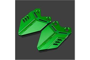 Velospeed Accessoires de moto pour Kawasaki Ninja 650 Z650 2017-2023 - Repose-pieds CNC - Support d'aile de pédale avant - Accessoires ninja650 z 650 (vert)