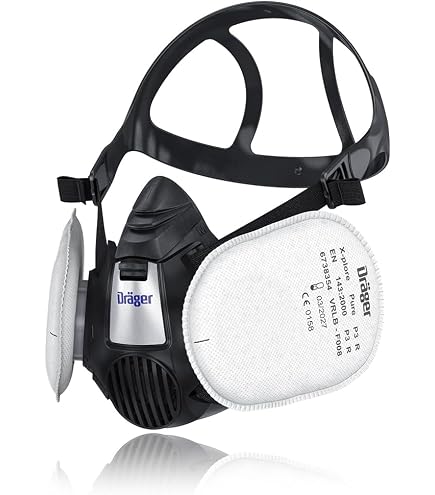 Dräger X-plore 4740 Demi-masque en silicone | Taille M/L | Masque de protection respiratoire réutilisable pour une utilisation avec des filtres filetés Rd40 interchangeables
