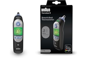 Braun ThermoScan 7 Ear thermometer - Age Precision Technology - Colour-coded Digital Display - Baby and Infant Friendly - #1 Brand among doctors(1)
