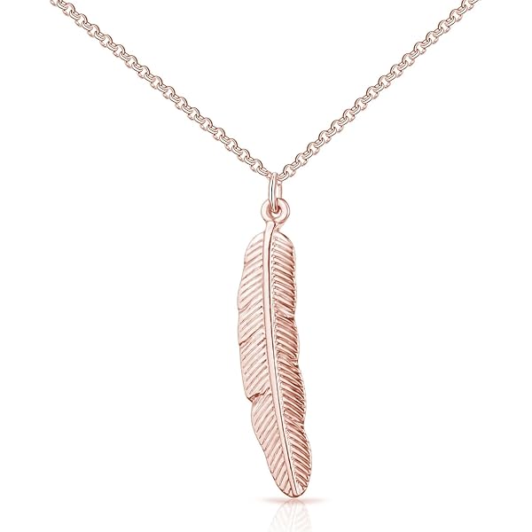 Philip Jones Bracciale Amicizia Piuma – Placcato Oro Rosa, Cristalli Zirconia, Regolabile 12-24 Cm