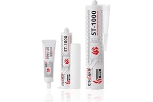 STEIGNER Adhesivo Térmico ST- 1000 40 ml Resistente al Calor para Cuerdas de Chimenea Alta Temperatura hasta 950°C Sellador de Chimenea