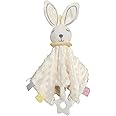 Upalupa Baby Security Blanket with Tags Soft Plush Stuffed Animal Toys Lovey Soothing Sensory Toy Cute Minky Dot Fabric Cuddle Snuggle Blanket - White Bunny