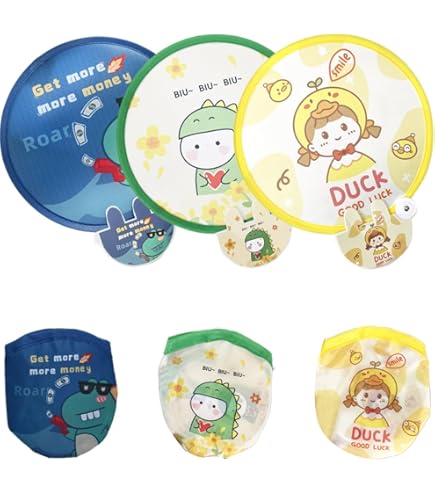 4 Pcs Eventail Rond Éventail Ventilateur Pliable Ventilateurs