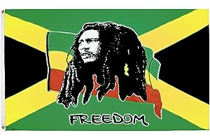 AZ FLAG Z_379 Bandera de Bob Marley de Poliéster 75 D con Ojales, 150 x 90