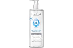 Lakeland Cosmetics antibacterial soap hand wash - 1x 500ml bottle with pump dispenser - Vegan anti-bacterial liquid soap hand wash, made in UK (1x 500ml)