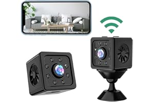 SUJAHHUJIQ Mini Spy Camera Wireless Hidden, 4K HD 1080P Portable Small Home Nanny Cam with Motion Detection and Night Vision, Home Security Nanny Surveillance Cam Perfect Video Bady Camera for Indoor and Outdoor