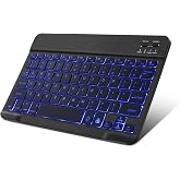 Microcase Tablet ve Telefonlar i&ccedil;in RGB Led Işıklı Bluetooth Klavye Şarjlı Kablosuz + TR Klavye Sticker - AL2670 Siyah