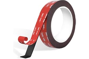 kinoco Ruban Adhésif Double Face, 3mx 20mm, Extra Fort, Imperméable, pour Décoration, Voiture, Fixation DIY,Bande LED