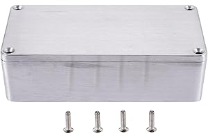 Gokoti Caja de aluminio fundido para proyectos electrónicos, impermeable, estándar 1590B, 112 x 60 x 31 mm